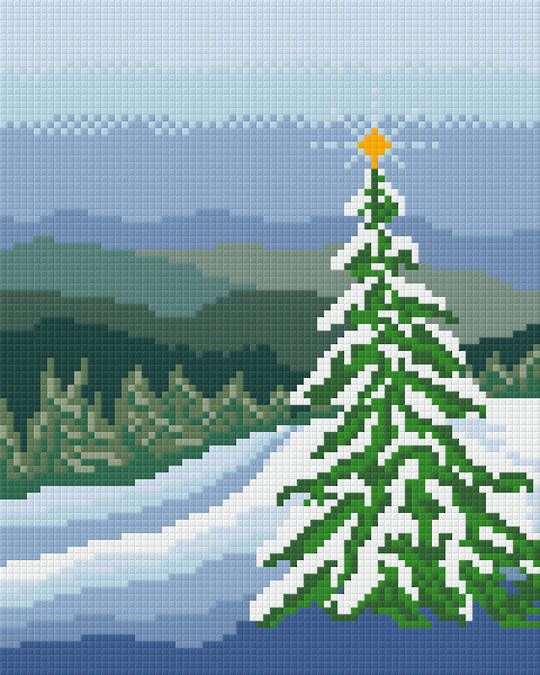 Winter Scene Four [4] Baseplate PixelHobby Mini-mosaic Art Kit